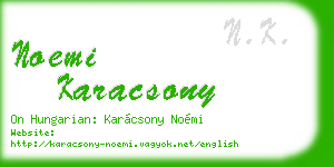noemi karacsony business card